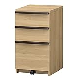 白井産業【SHIRAI】デスクアンダーチェスト 引出 キャビネット セパルテック ナチュラルブラウン 幅約41cm  高さ69cm SEP-7040HNA