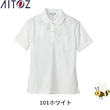 AITOZ アイトス/吸汗速乾（クールコンフォート）レディース半袖ポロシャツ/ カラー：101ホワイト サイズ：LL 品番：AZ-10589