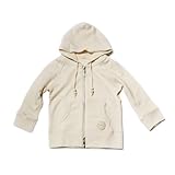 代官山オーガニックコットン専門店 Organically（オーガニカリー）オーガニックコットン　フードパーカー（80cm）&スウェットパンツ（85-95cm）ギフトセット　オフホワイト