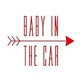 baby in car カッティング ステッカー Sサイズ レッド 赤