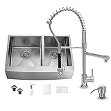 Vigo vg15269 35 – 7 / 8 "ダブルBasin Farmhouseエプロンフロントキッチンシンクwith vg0200、 1.375 VG15269 1