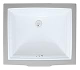 Mr Direct u2450-white磁器アンダーマウントシンクバスルームのアンサンブル 9.13 x 21.50 x 18.38 inches シルバー U2450-W-PUD-C 1