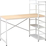 ワイエムワールド ラック付き パソコンデスク ジェイク 【カラー： ナチュラル 】 00-144