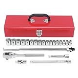 Stanley Proto J54210 22 Piece 12 Point 1/2" Drive Metric Socket Set [並行輸入品]