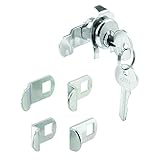 Prime-Line Products S 4140 Mailbox Lock, 5 Cam, Nickle Finish, ILCO 1003M Keyway, Opens Counter-Cloc