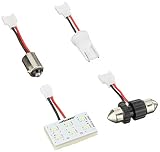IPF ルームランプ LED 車用 T10 T13 T16 T10×31 T10×28 G14 65lm 7000K ホワイト 12V用 1個入 プレートタイプ マルチ仕様 Sサイズ 日本製 308R
