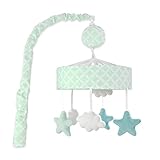 Just Born Musical Mobile, Aqua/White Stars by Just Born