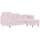arne L字ソファ ソファー 2人掛け 3人掛け カウチソファ l字型 オットマン付き 日本製 完成品 STEP L字 花柄 ピンク