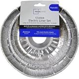 (2, classic) - 2 X Electric Stove Disposeable Drip Pan Liner Set - 12 Piece