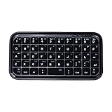 PUUCKA(よし) 超小型Bluetoothワイヤレスキーボード ミニ 手のひらサイズ USB充電式 英語配列 静音 無線 ブルートゥースキーボード タブレットスマホ スマホ専用 (ブラック)