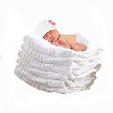 Lucear Newborn Muslin Cotton Warm Baby Bath Towel White Also for Baby Swaddle Blanket - 1pcs by Luce