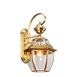 YJH+ 屋外ウォールランプガーデンライト防水ウォールランプバルコニーウォールランプすべての銅の壁のランプレトロウォールランプ屋外ライトランプ 美しく、寛大な ( サイズ さいず : 22*39センチ