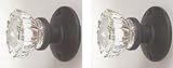 Two Crystal Antique Replica Surface Mount Single Dummy/French Door Knob Sets for one side of two doo