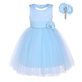 Pettigirl 子供バックレスドレス 演奏会 パニエ内蔵 重ね フォーマル プリンセスドレス パーティー 発表会 結婚式 花嫁介添人 120