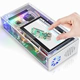FREENOVE Raspberry Pi 5 ケース スクリーン (4.3'' タッチスクリーン), 128GB M.2 NVMe SSD 800 MB/s, 5 MP カメラ, OLED スクリーン, ステレオスピーカー, 3.5 mm および光オーディオ (S/PDIF)