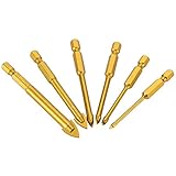 SODIAL 6ｘガラスドリルビットセット　タイルセラミック掘削セット3/4/5/6/8/10mm 　1/4インチ　六角シャンク　磁器の大理石ミラーのため
