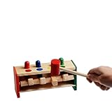 Liebeye 木製の叩き台ベンチおもちゃ　教育用　ハンマーリング・トラピーズ・パーカッション・トイ 子供のため