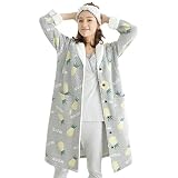 授乳パジャマ　レディース　ネグリジェ　マタニティ　バスローブ　授乳口付き　春秋冬用　長袖　ルームウェア　前開き　襟付き　大人可愛い　エレガント　もこもこ　部屋着　厚手　ロング丈　あったか　妊婦用　オシ