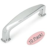 Cosmas 4392CH Polished Chrome Modern Cabinet Hardware Handle Pull - 3-3/4" Inch (96mm) Hole Centers 