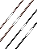 [Richsteel] 紐 ネックレス メンズ チョーカー ブラック 革紐 ペンダント用 ワックスコード 水対応 チェーンのみ 男女兼用 ア