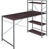 ottostyle.jp サイドラック付ワークデスク （PB天板） 【PCデスク】 ダークブラウン/木目調