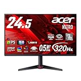 Acer Nitro 24.5インチ IPS 320Hz フルHD 0.5ms(GTG) 非光沢 sRGB 99% AMD FreeSync Premium HDR10 ブルーライト低減 ブラックブースト HDMI 2.0 DisplayPort v1.4 スピーカー・ヘッドフォン端子 ゼロフレーム ゲーミングモニター 3年保証(パネルは1年) VG250QF3bmiipx