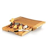 Picnic Time Concavo Bamboo Cheese Board and Cheese Tool Set by Picnic Time