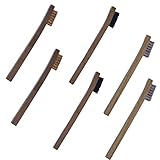 Set of 6 Mini Wire Brushes with Wood Handles, Nylon Brush, Steel Brush and Brass Bristles Brush [並行輸