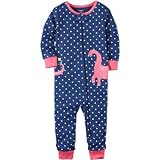 Carter's(カーターズ) 1ピースサンフィットコットンフットレスパジャマ ネイビー ロンパース長袖 12ヶ月【並行輸入】