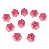 Baosity 歯固め　安全シリコン　ビーズ　歯固め石　おしゃぶり　かわいい　DIY用　アクセサリー　赤ちゃん　ネックレス　DIY　全5色 - ピンク