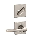 Schlage F59 LAT 619 COL Collins Trim Latitude Interior Handle Set Lever, Satin Nickel (Interior Half