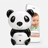 Arshinerベビーモニタキュートpanda-shape 720p HDワイヤレス/有線非表示監視IPカメラWiFi p2p Webカメラ