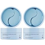Terez & Honor カフェイン アイジェルパッチとオーバーナイト ラッピングマスク SET 目元パック アイジェルパッチ ヒアルロン酸パッチ 目元ケア アイパック 目元パックシート 韓国コスメ（Blue/Pink）SET