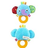 Baby Rattle Hand Bellおもちゃぬいぐるみフクロウ象ライオンMonkey Rattle人形ギフトfor Infants＠＠ブルー＠