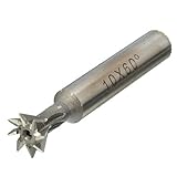 Generic 10Mm Hss Straight Shank Dovetail Groove Slot Cutter End Mill Cnc Bit