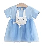 YY-Natuhi ベビー服 子供服 女の子 ワンピース 半袖 カジュアル 女児 かわいい ドレス キッズ スカート 入園式 卒園式 赤ちゃん 七五三 出産祝い ベビースーツ 綿 春夏 ウサギ リボン