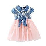 人気　Yochyan ベビードレス　白＋赤　バレンタインデー 　プレゼント　キッズドレス　子供服　レース　真珠　花柄　チュール　蝶結び　普段着　日常着　通園　通学　半袖　夏　（80-110ＣＭ) (9