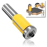 1\/2 inch shank flush trim router bit with end bearing woodworking