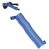 『スパイラルホース7.5m(コイルホース）』洗車・ガーデニングに　散水ホース