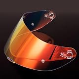Wayocfei agv K1 シールド,【適合：K1 S/K3 SV/K5 S/K5】ヘルメット・バイザー 紫外線 吸収 バイク用 ヘルメットアフターマーケット交換 (透明REVOレッド-1)