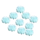 Fityle 花芸素材　フラワー　菊　造花　装飾品　人工シルク　ホーム飾り　10個入り　全12色 - ライトブルー, 説明したように