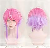 耐熱コスプレウィッグ 　ヒプノシスマイク Division Rap Battle 飴村 乱数 コスチュム cos wig+おまけ2点