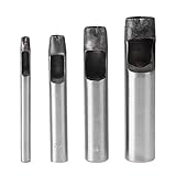 皮ポンチ・ハトメ　穴あけポンチキット　DIY手作りレザー掘削ツール　ハート形・水滴・方形　3タイプ全　SIKIWIND (❤)