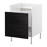 IKEA(イケア) FAKTUM ネクスス ブラウンブラック 09856946 ベースキャビネット(引き出し×1) DOMSJ?/ ドムショー シンク用、ネクスス ブラウンブラック