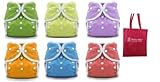 Thirsties Duo Wrap Snaps Size 2 Gender Neutral Colors and Dainty Baby Reusable Bag Bundle by Thirsti