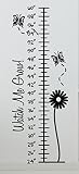 Growth chart butterflies 04壁デカールステッカー 72 Inches ブラック WD-WSQ-1004-BLK-72