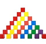 phalatina カラフル 積み木 幼児 心身 教育 知育 発達 小さい 軽い キューブ おもちゃ 遊び方 いろいろ オリジナル お片づけ袋付き (彩色 100個)