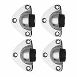 4 Brass Door Stop Traditional Floor Mount Bumper Chrome Renovator's Supply
