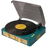 Gadhouse Brad ヴィンテージレコードプレーヤー Bluetooth5.0での３倍速ターンテーブル、ステレオスピーカー、ヘッドフォンジャック、スマートフォン用のAUXインプット、RCAラインアウトジャック, Pitch Control(Re