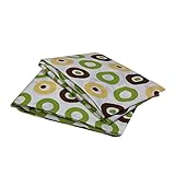 Bacati Mod Crib Fitted Sheet, Green/Yellow/Chocolate Dots by Bacati